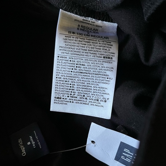 Lot of 4 pair of Gap Kids stretch denim legging jeans and pants in Girls’ size 8 - Picture 7 of 16